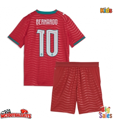 Portugal Bernardo Silva #10 Replica Home Stadium Kit for Kids World Cup 2026 Short Sleeve (+ pants)